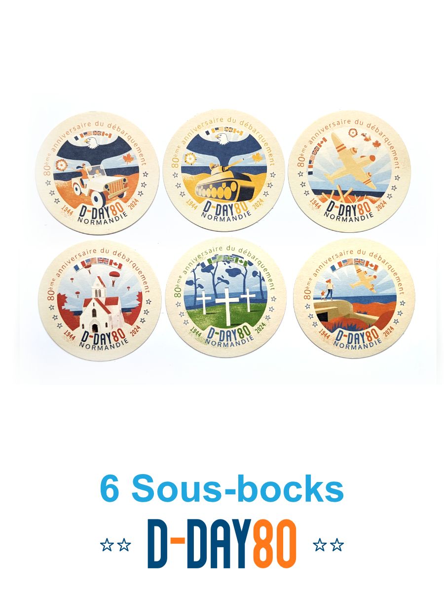 Lot de 6 sous-bocks "D-Day 80" !