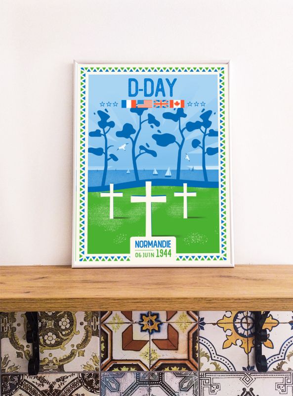 Affiche D-Day 2026 - Omaha Beach - 30x40 cm