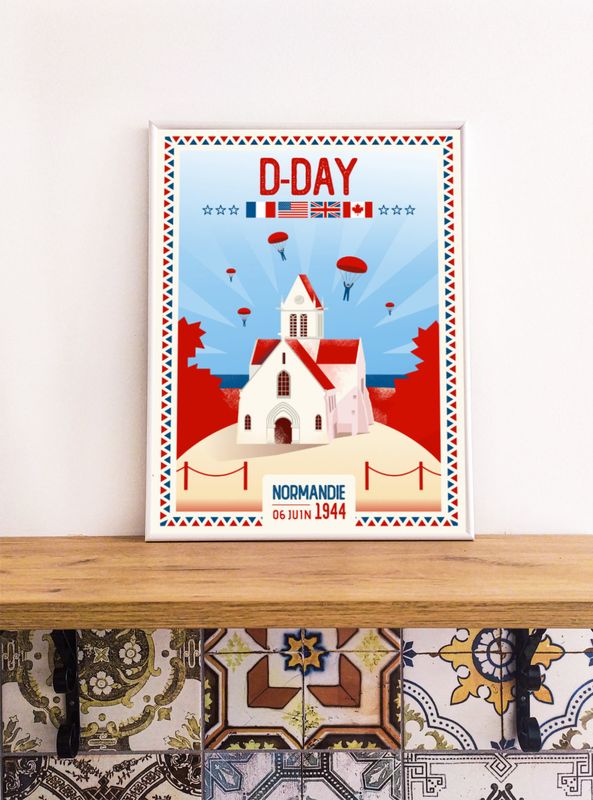 Affiche D-Day 2026 - Sainte-Mère-Église - 30x40 cm