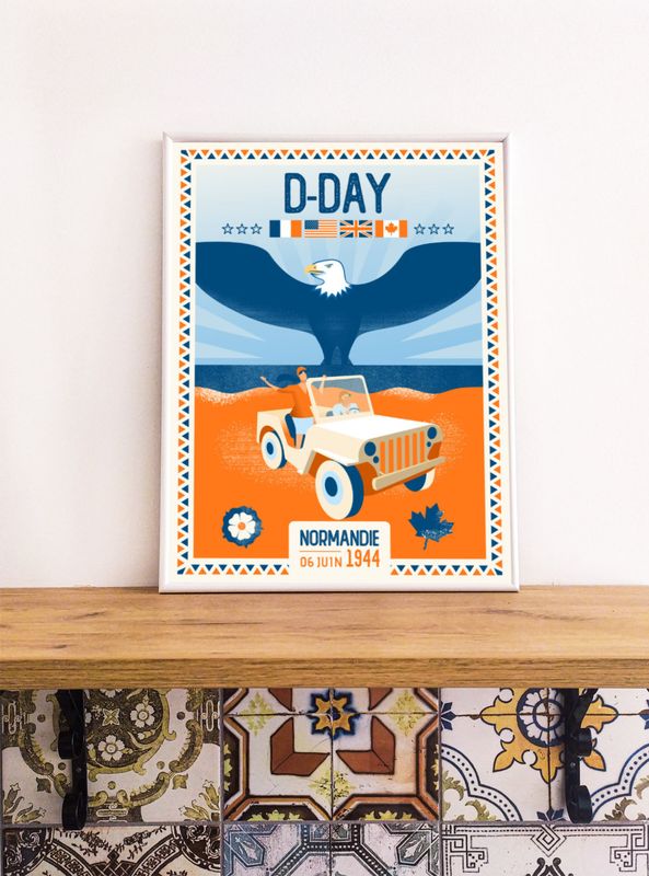 Affiche D-Day 2026 - Juno/Gold/Sword Beach - 30x40 cm