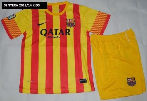 EQUIPACION FC BARCELONA SENYERA 2013/2014 INFANTIL