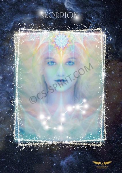 💫 STERNZEICHEN SKORPION LEINWANDBILD