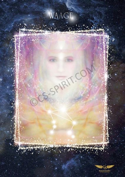 💫 STERNZEICHEN WAAGE LEINWANDBILD