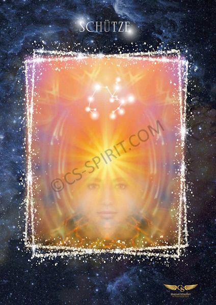 💫  STERNZEICHEN SCHÜTZE LEINWANDBILD