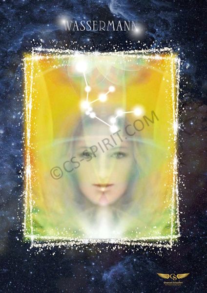 💫 STERNZEICHEN WASSERMANN LEINWANDBILD