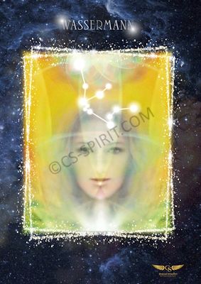 💫 STERNZEICHEN WASSERMANN LEINWANDBILD