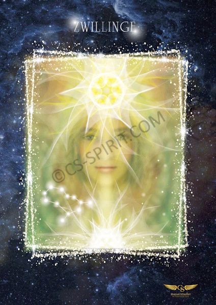 💫 STERNZEICHEN ZWILLINGE LEINWANDBILD