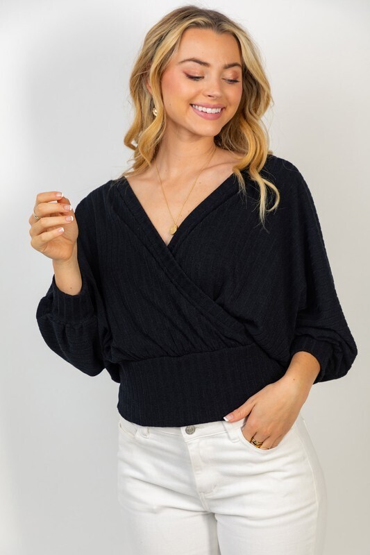 3/4 Sleeve Knit Top