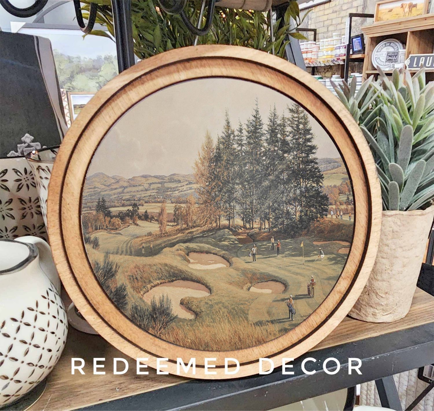 8&quot; Round Golf Art