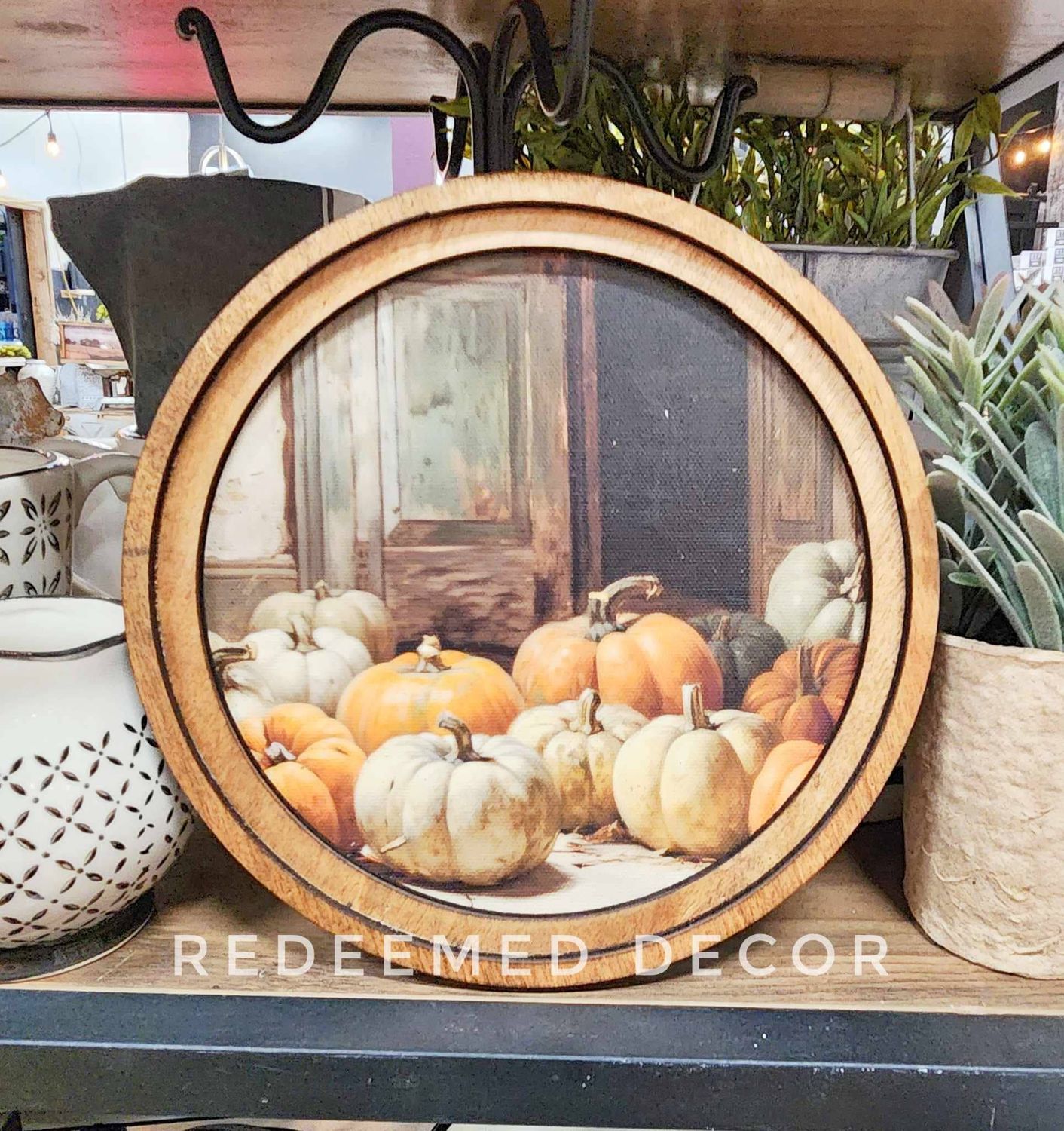 8&quot; Round Pumpkin Door Art