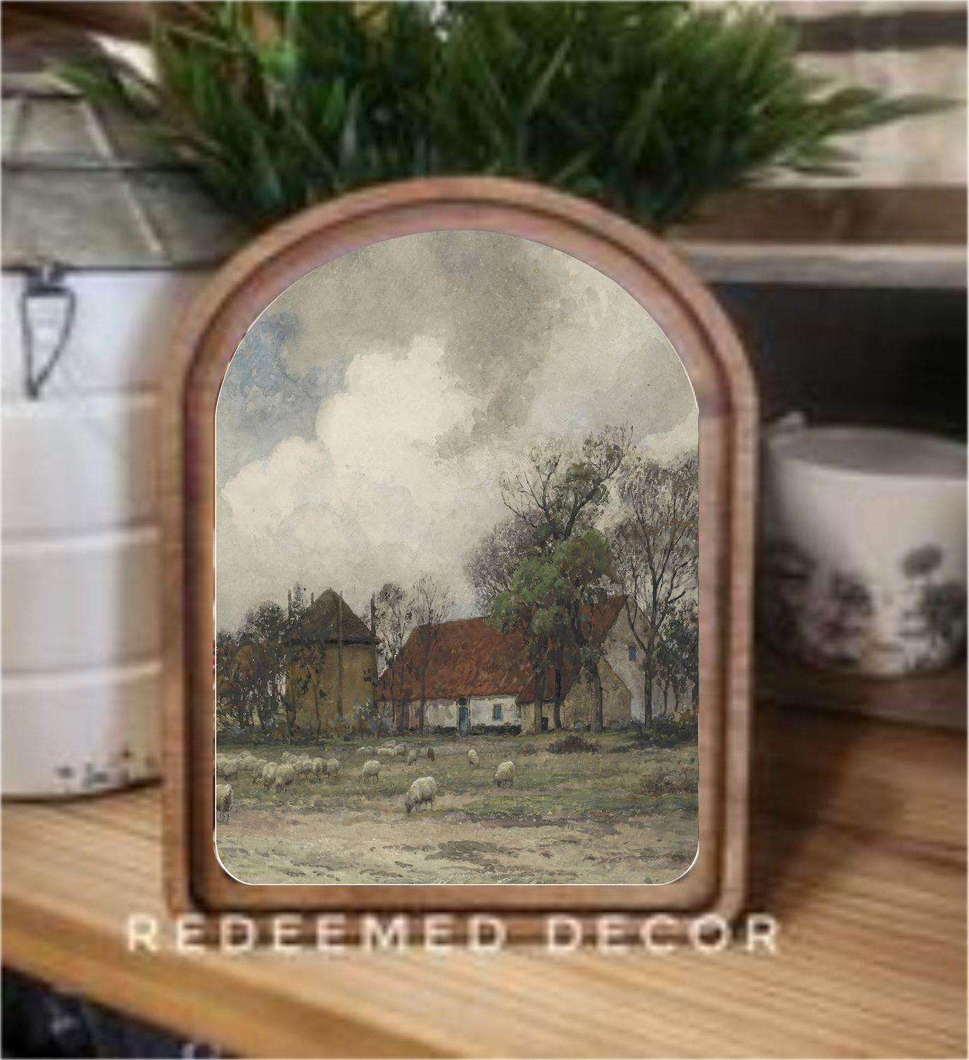 Arch Top Farmhouse Silo Framed Art