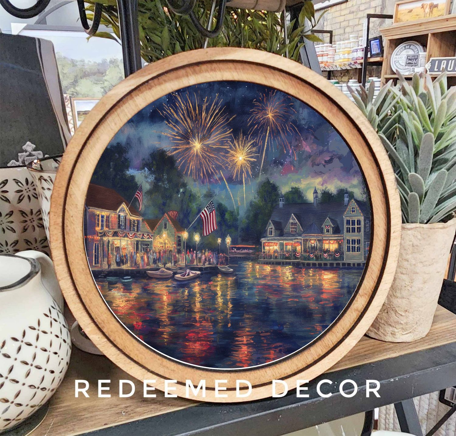 8&quot; Round 4th Of July Art