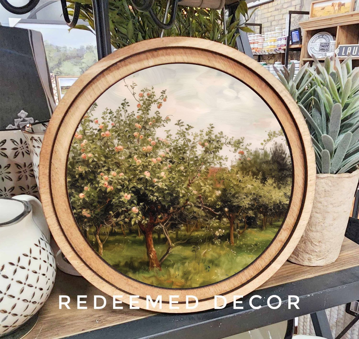 8&quot; Round Apple Orchard Art