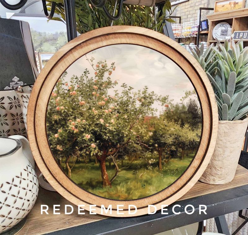 8&quot; Round Apple Orchard Art
