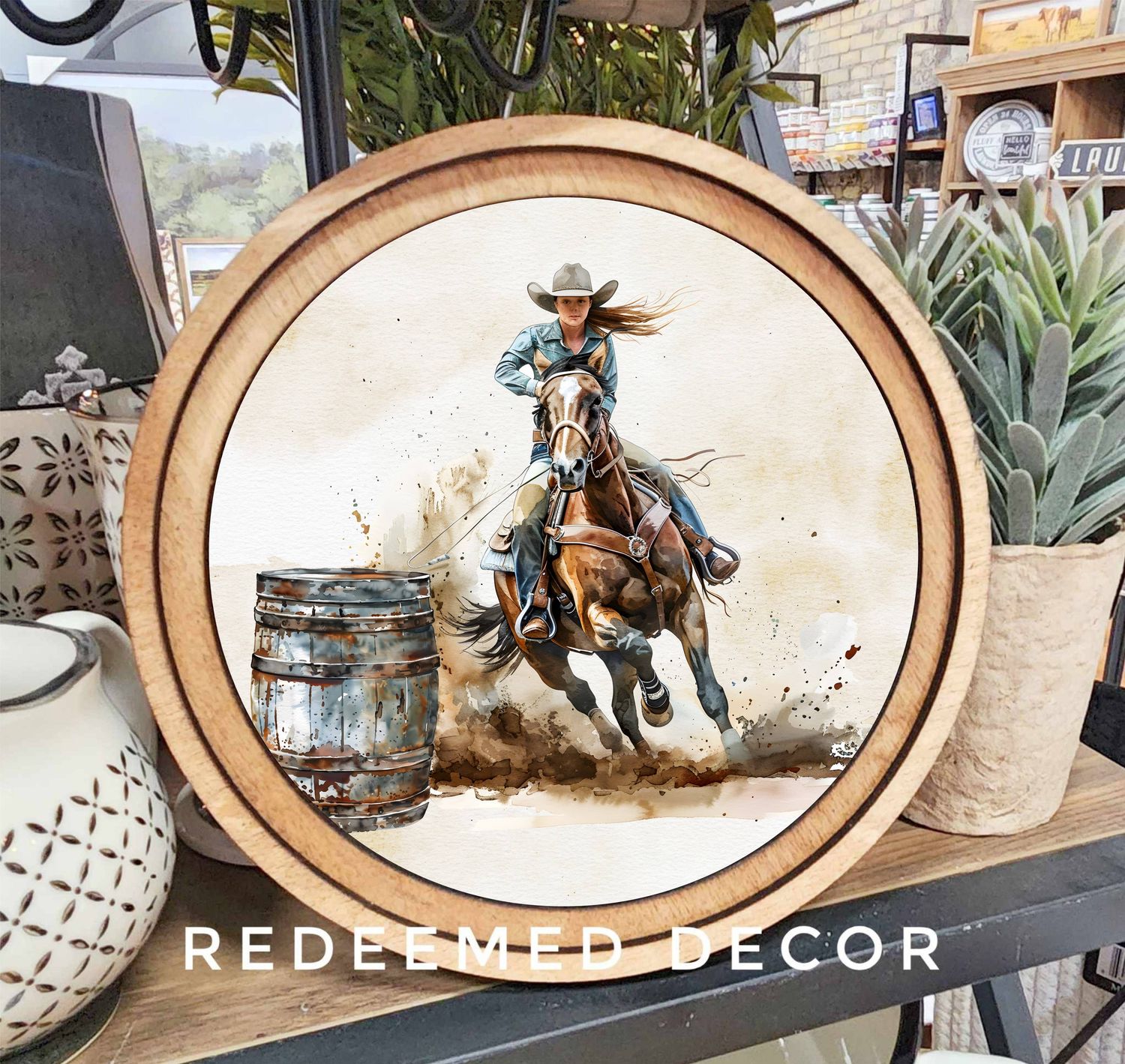 8&quot; Round Barrel Racer Art