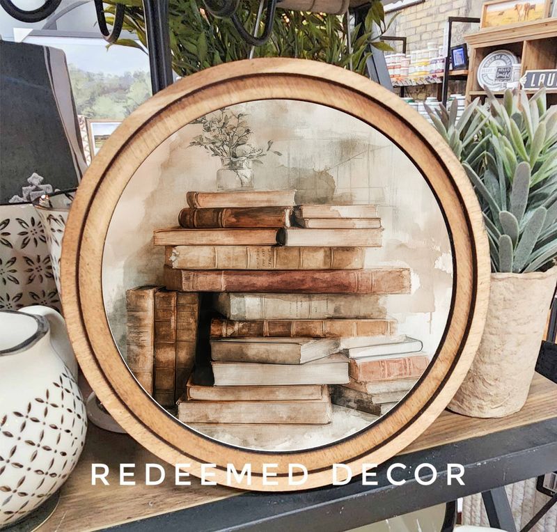 8&quot; Round Books Art
