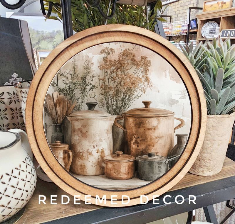 8&quot; Round Copper Pots Art