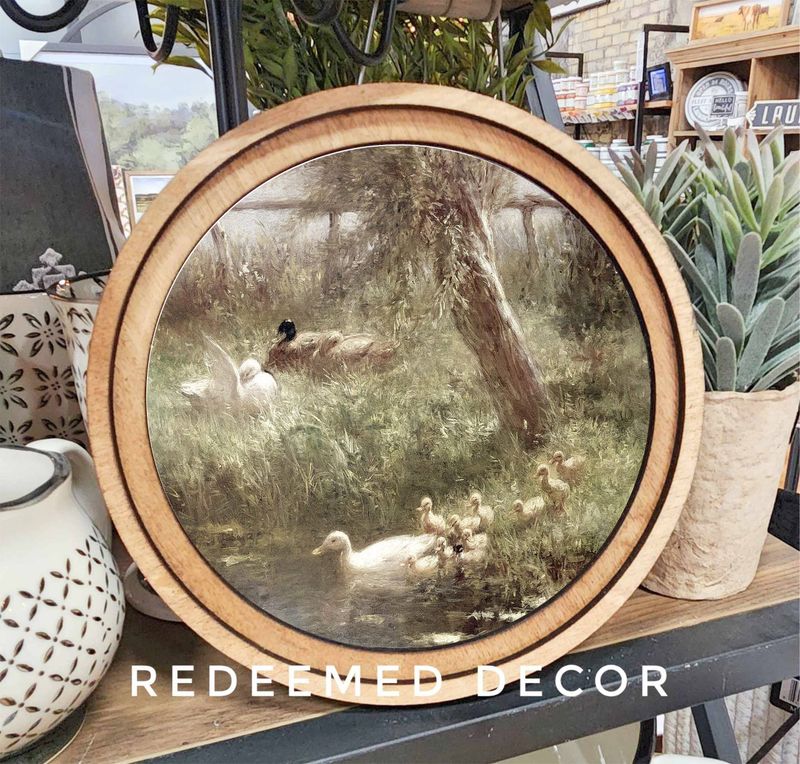 8&quot; Round Ducklings Art