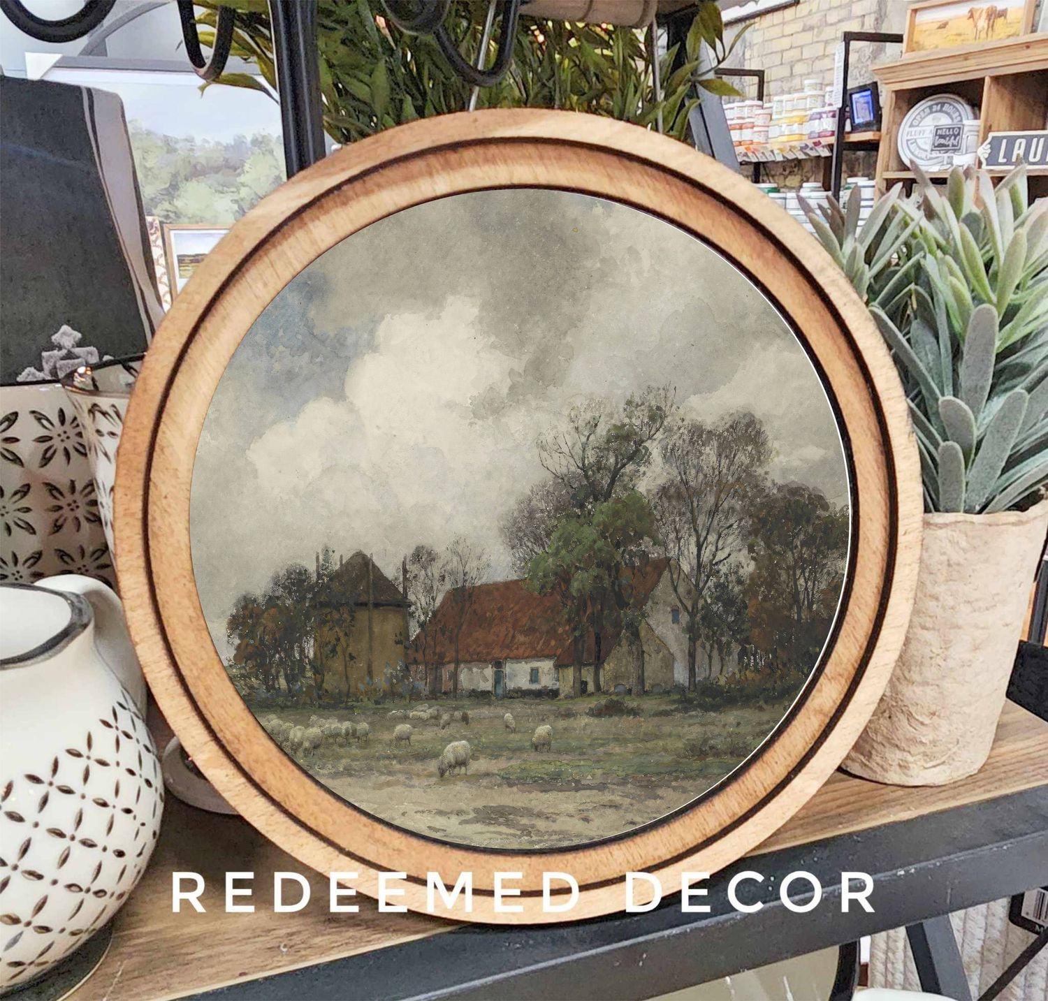 8&quot; Round Farmhouse Silo Art