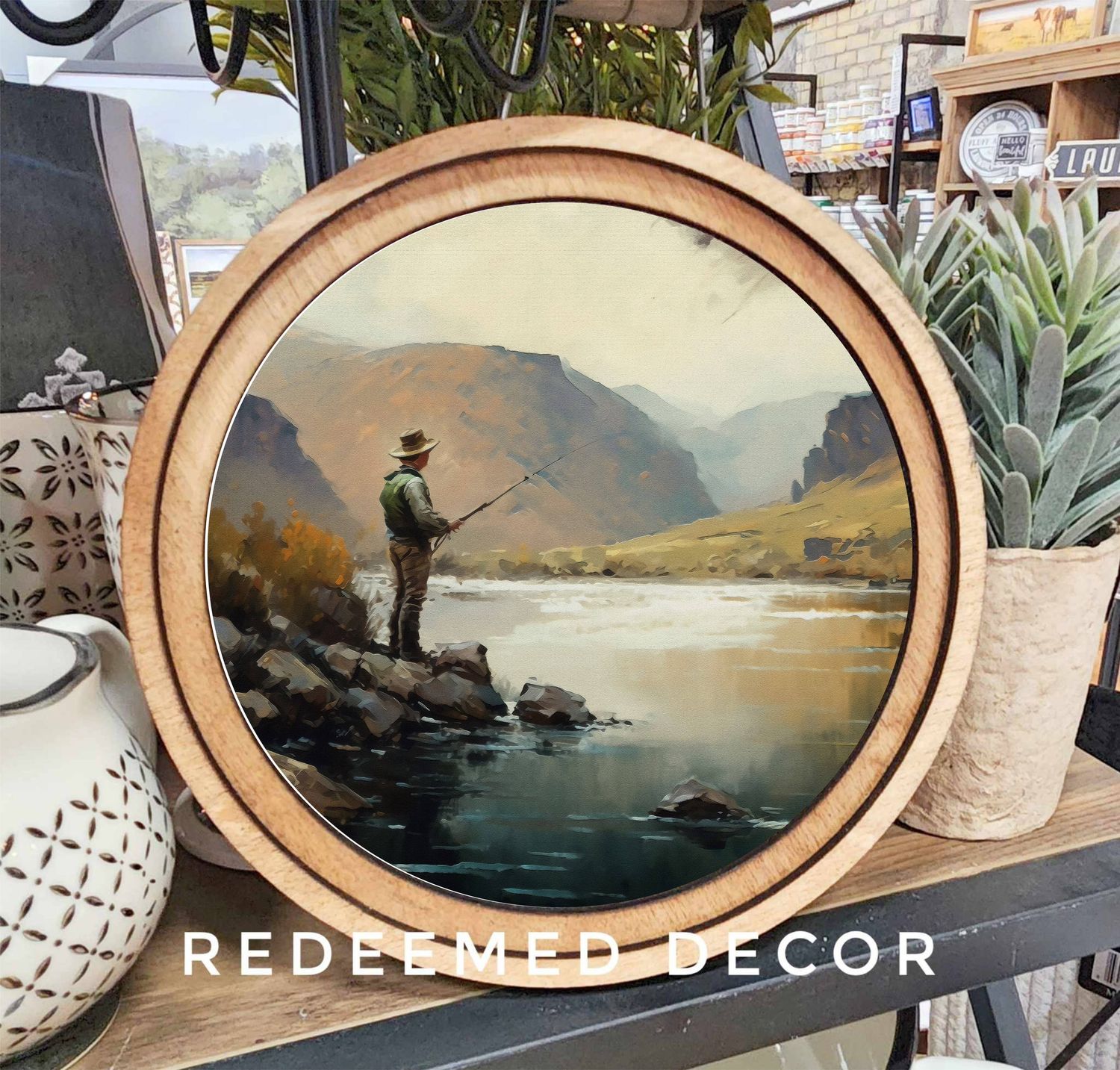 8&quot; Round Fisherman Art