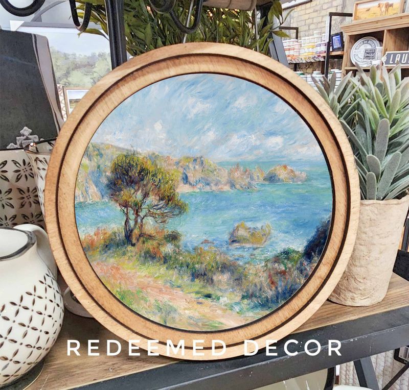 8&quot; Round French Coastline Art