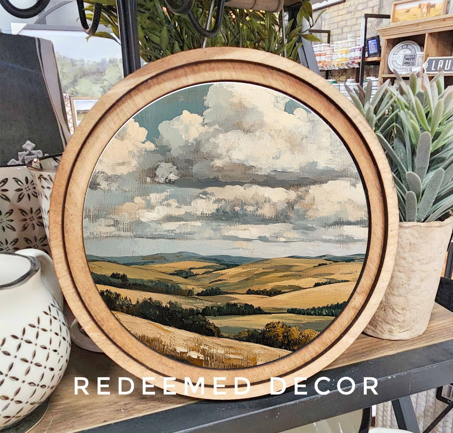 8&quot; Round Golden Hills Art