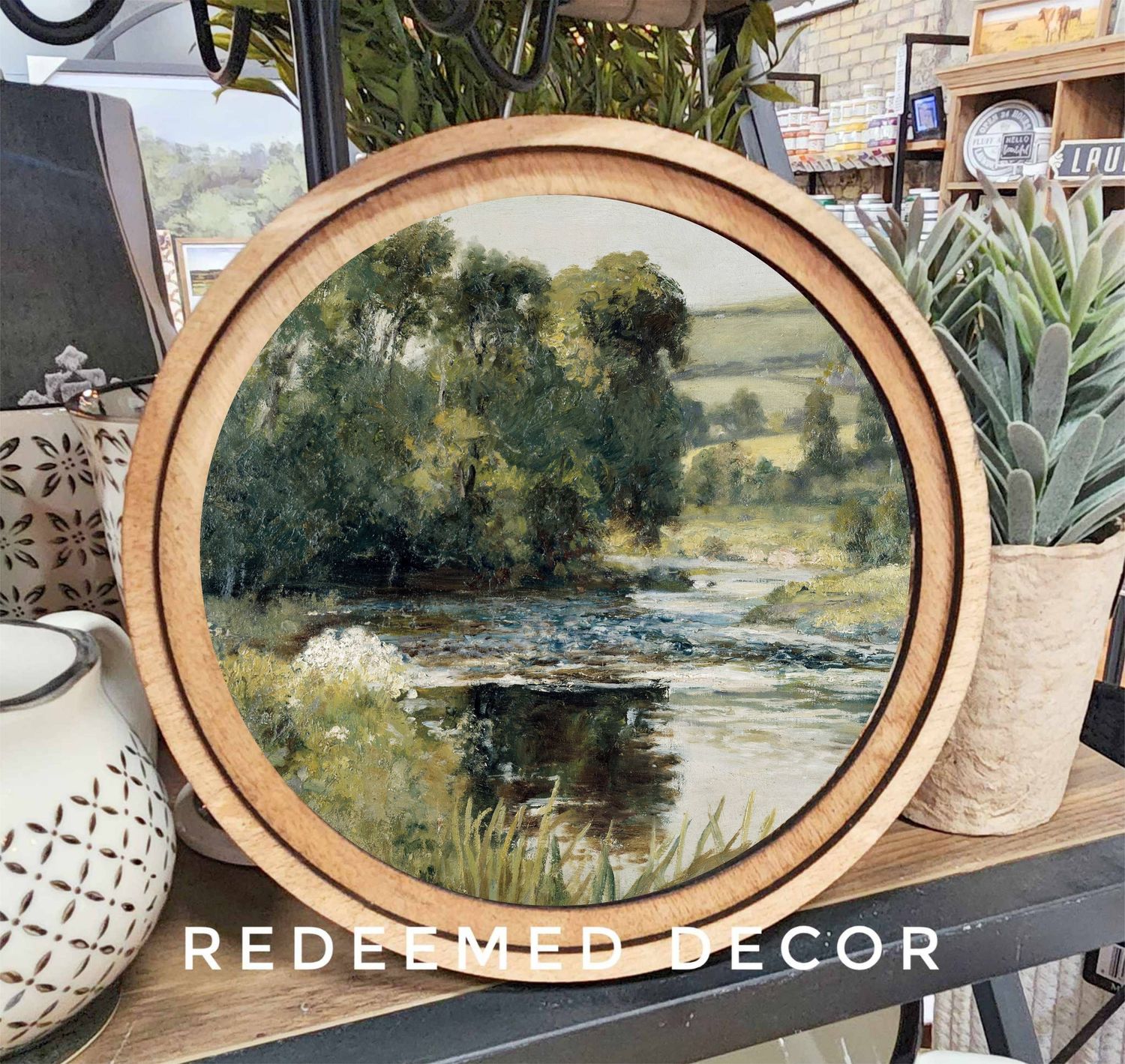 8&quot; Round Green River Art