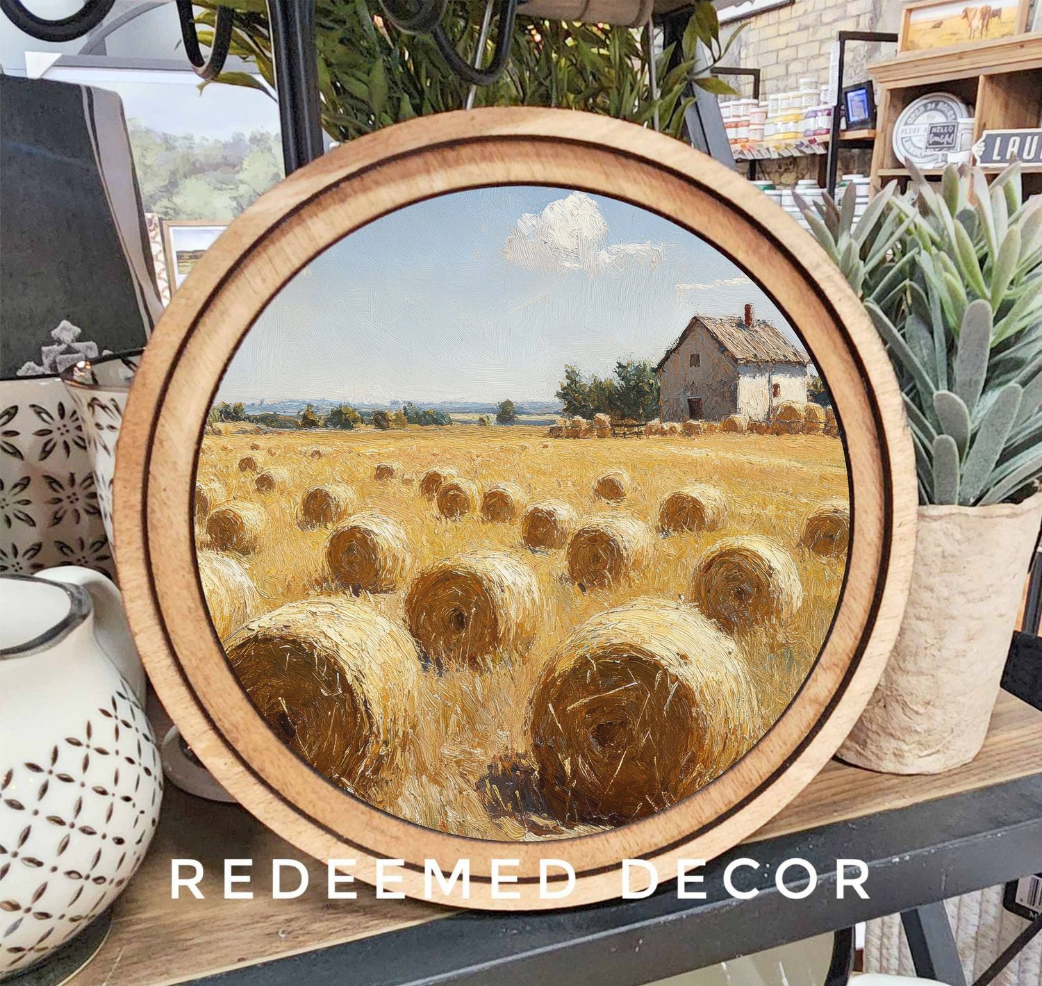 8&quot; Round Hayfield Art