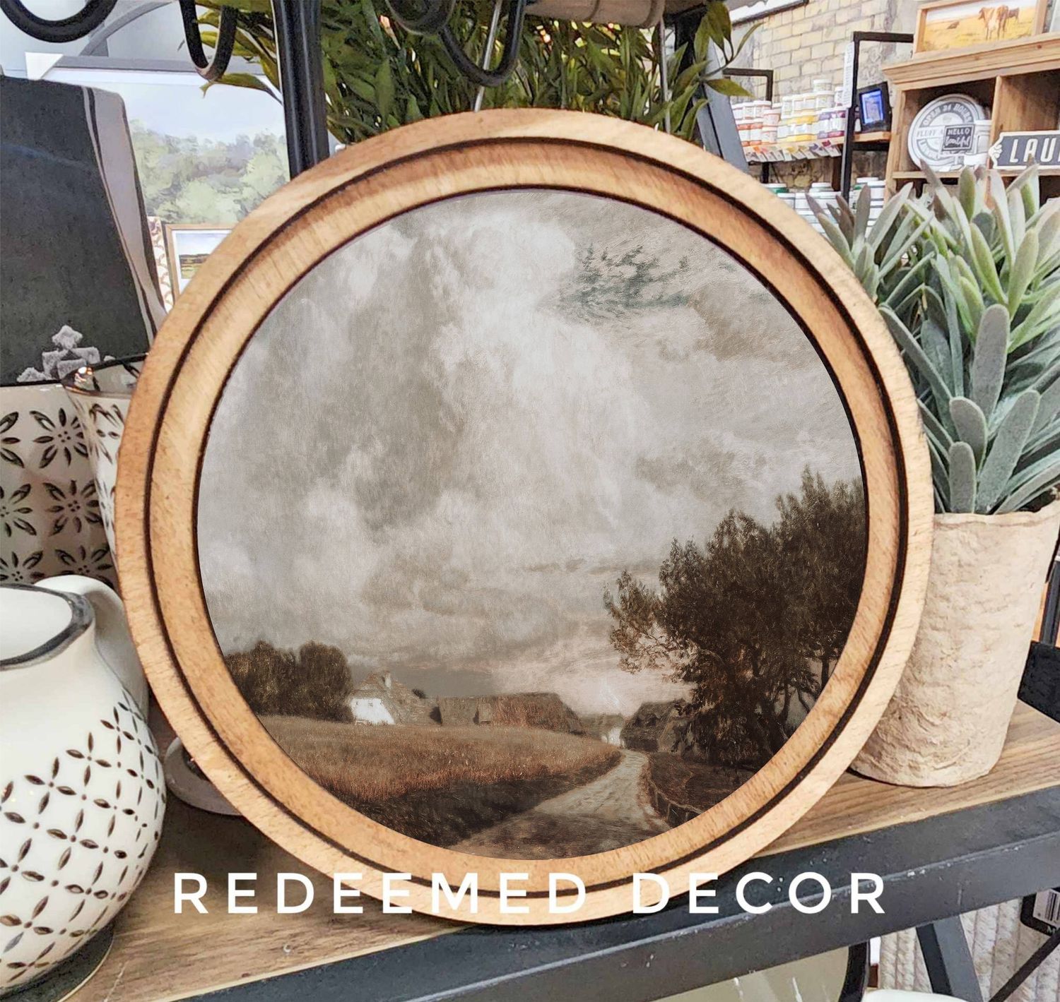 8&quot; Round Moody  Countryside Art
