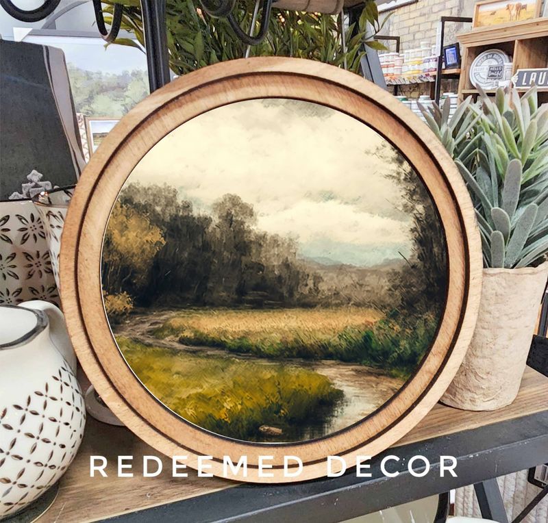 8&quot; Round Moody Dirt Road Art