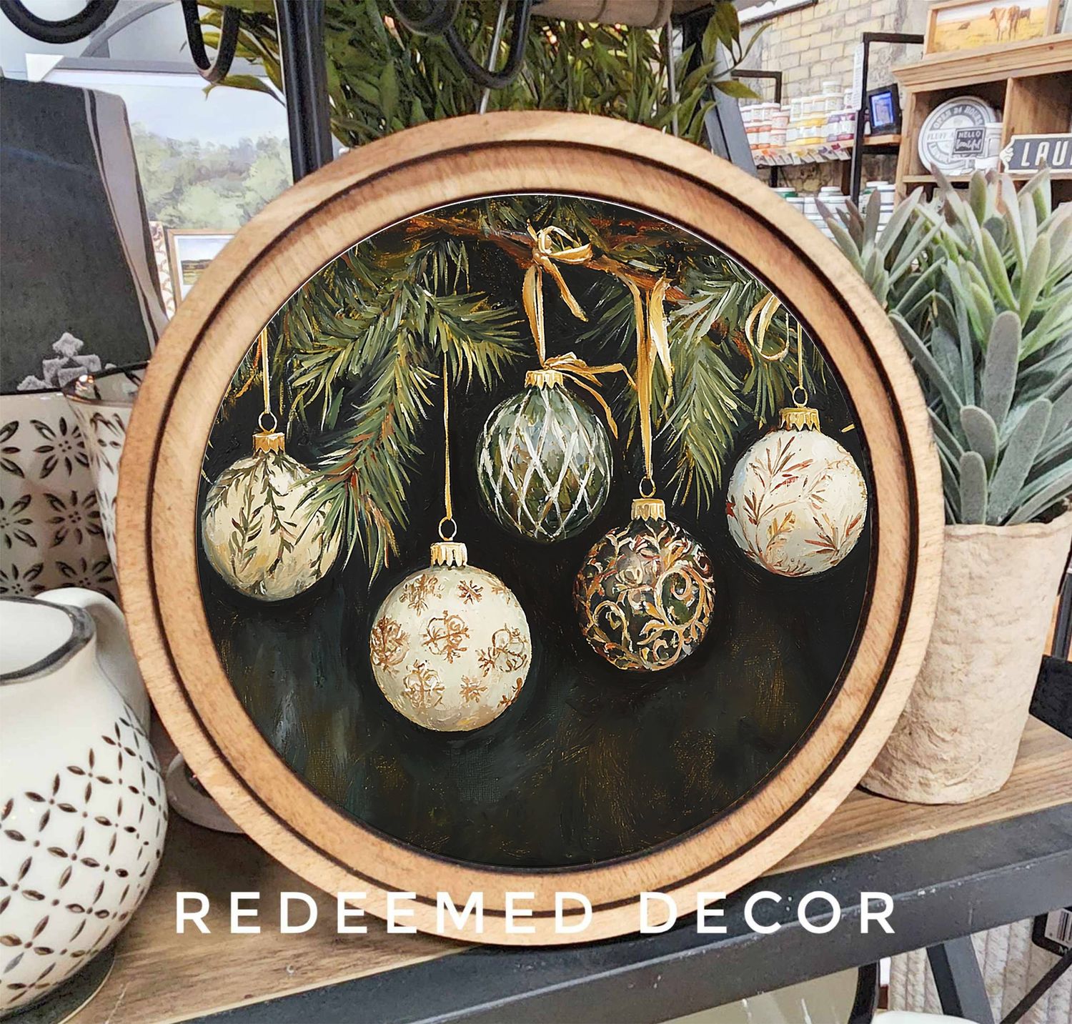 8&quot; Round Ornaments Art