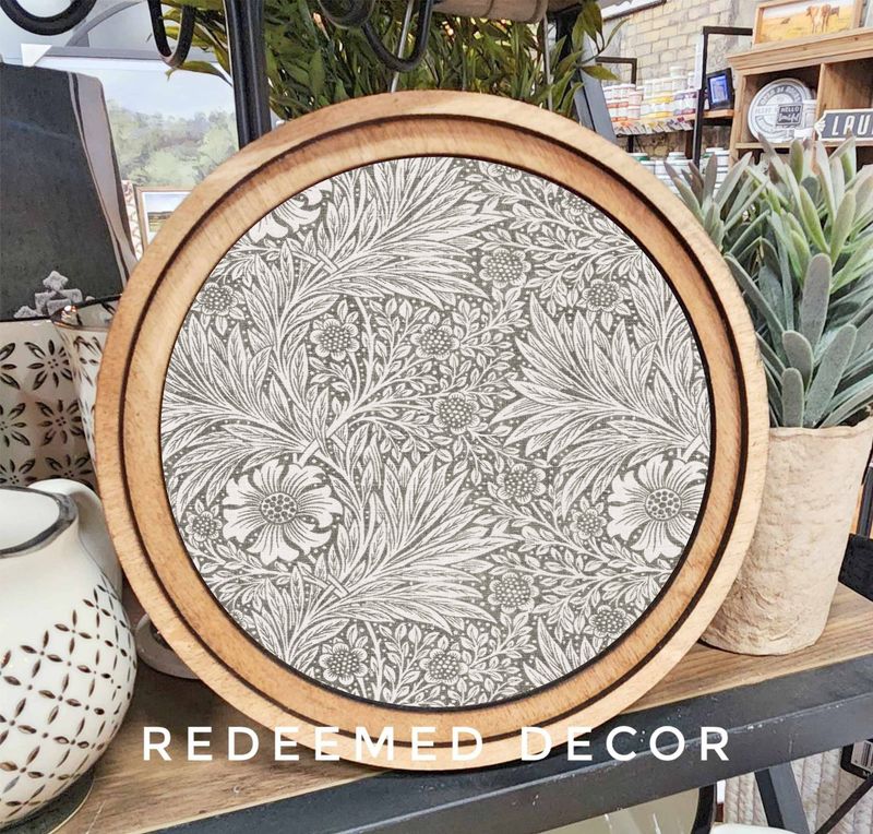 8&quot; Round Neutral Tapestry Art