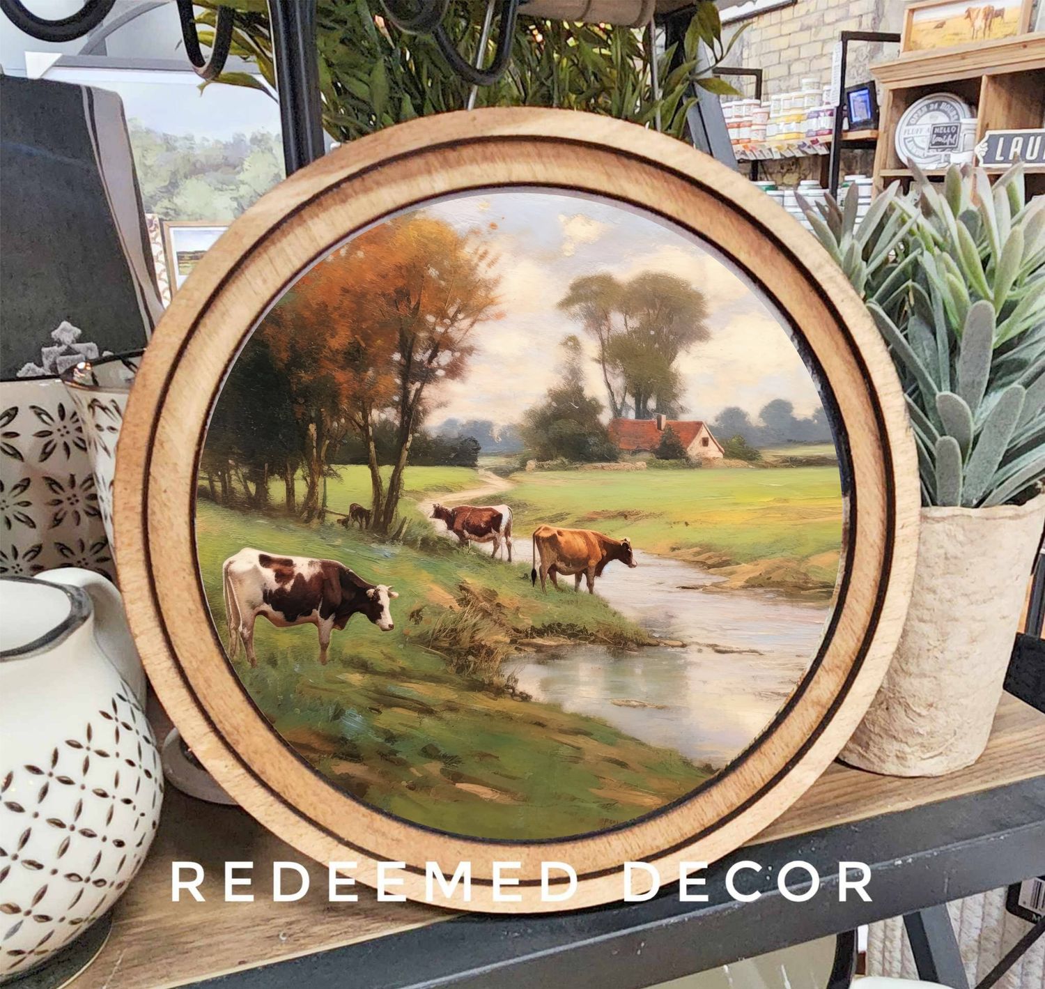8&quot; Round Pasture Stream Art