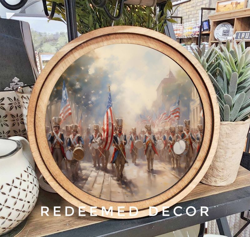 8&quot; Round Patriotic Band Art