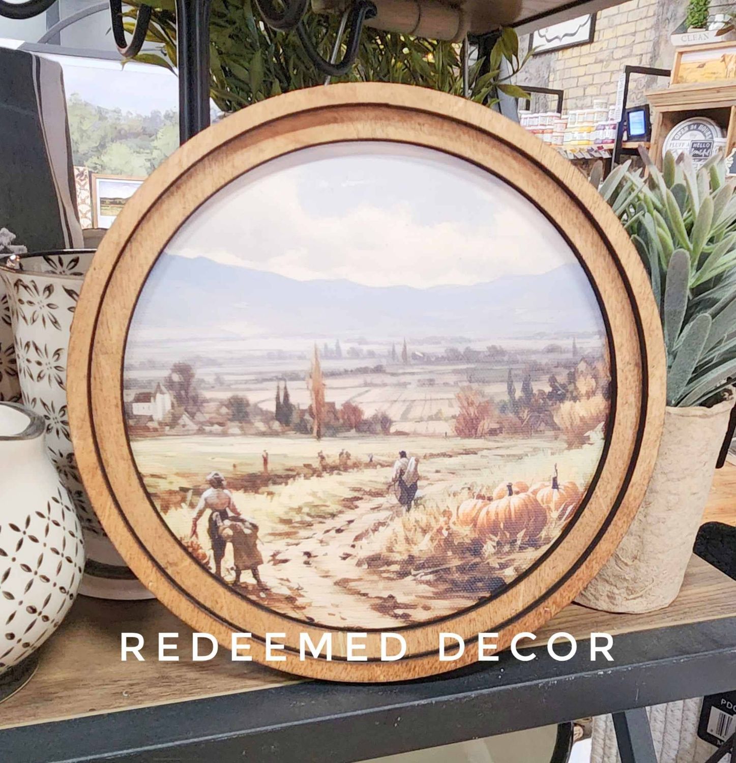 8&quot; Round Pumpkin Field Art