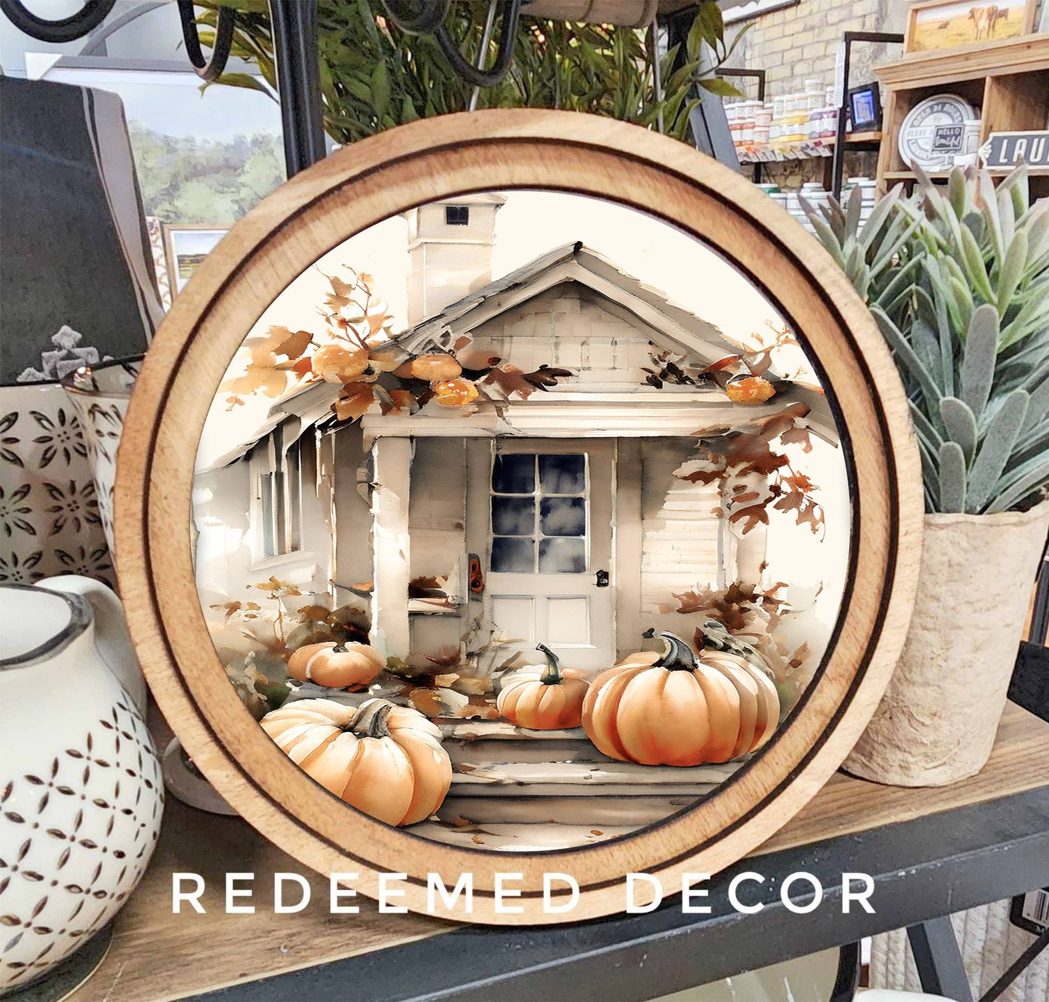 8&quot; Round Pumpkin Shed Art
