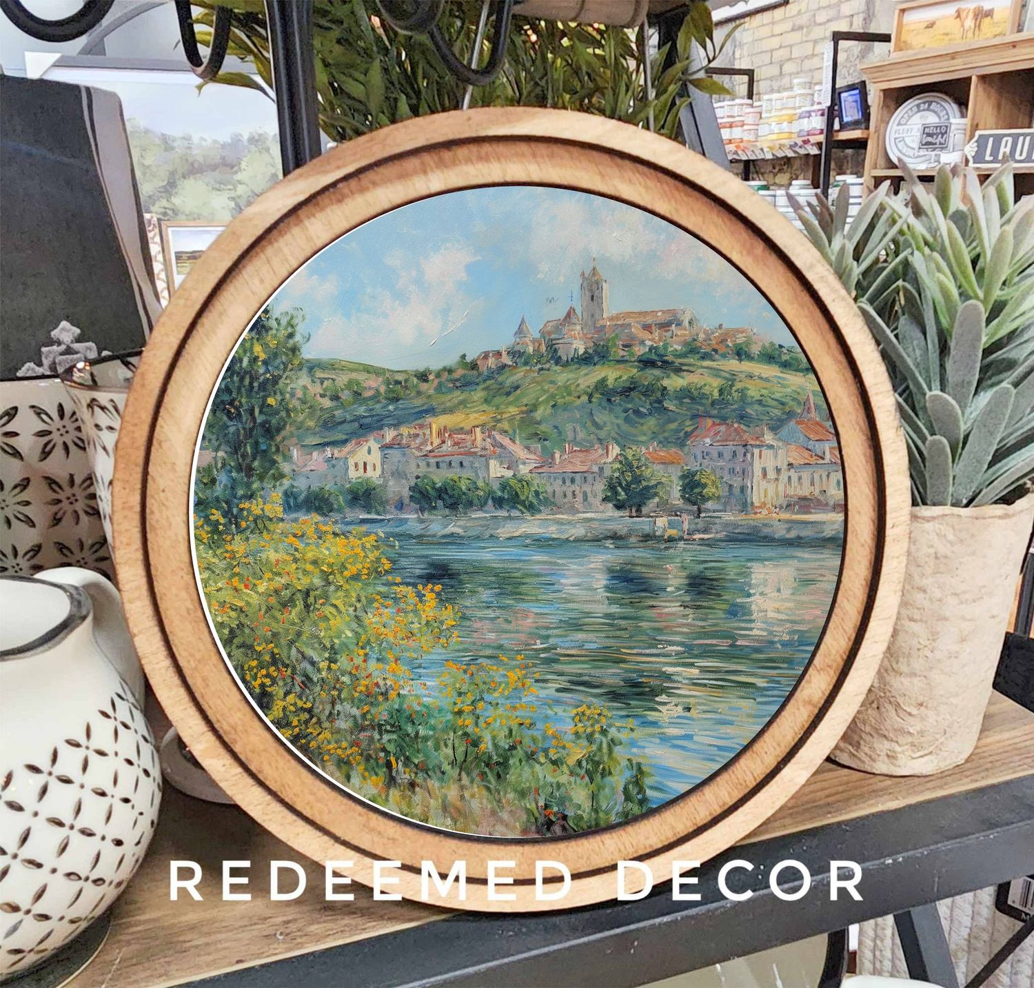 8&quot; Round Riverside Village Art