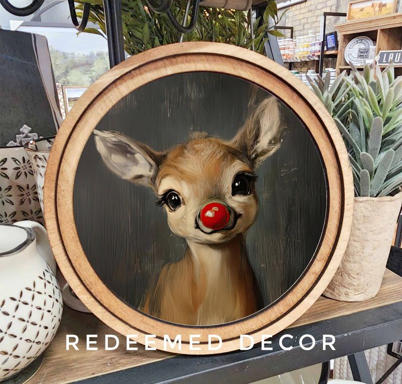 8&quot; Round Rudolph Art