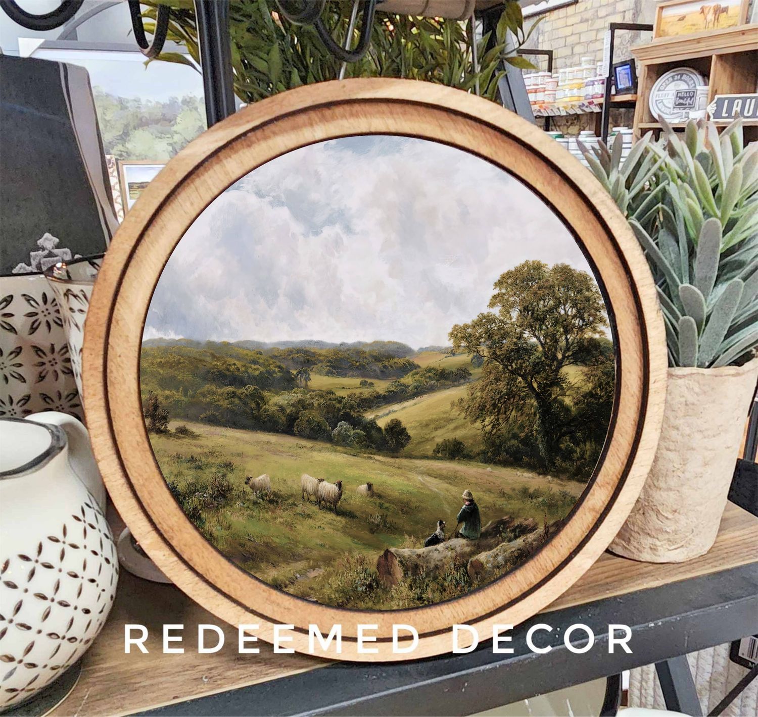 8&quot; Round Sheep Art