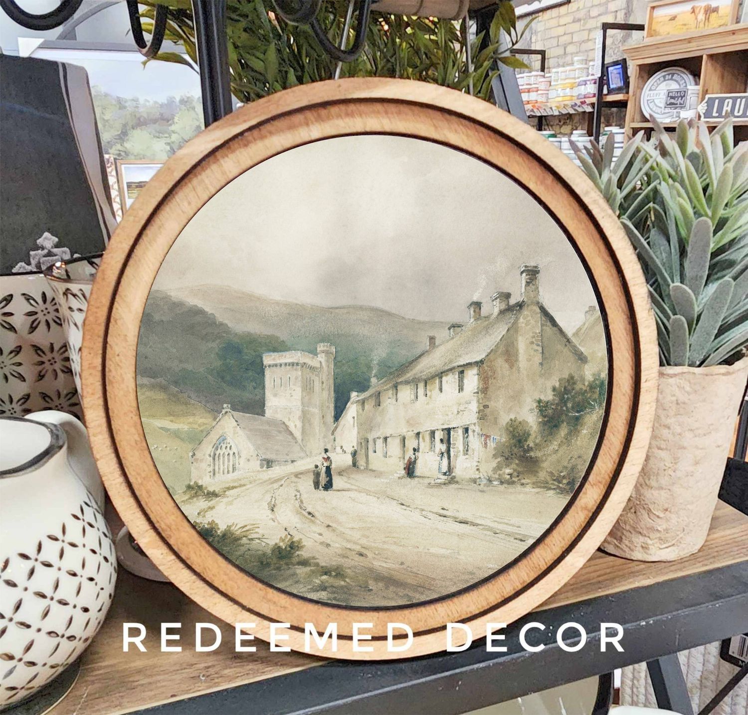 8&quot; Round Village Church Art