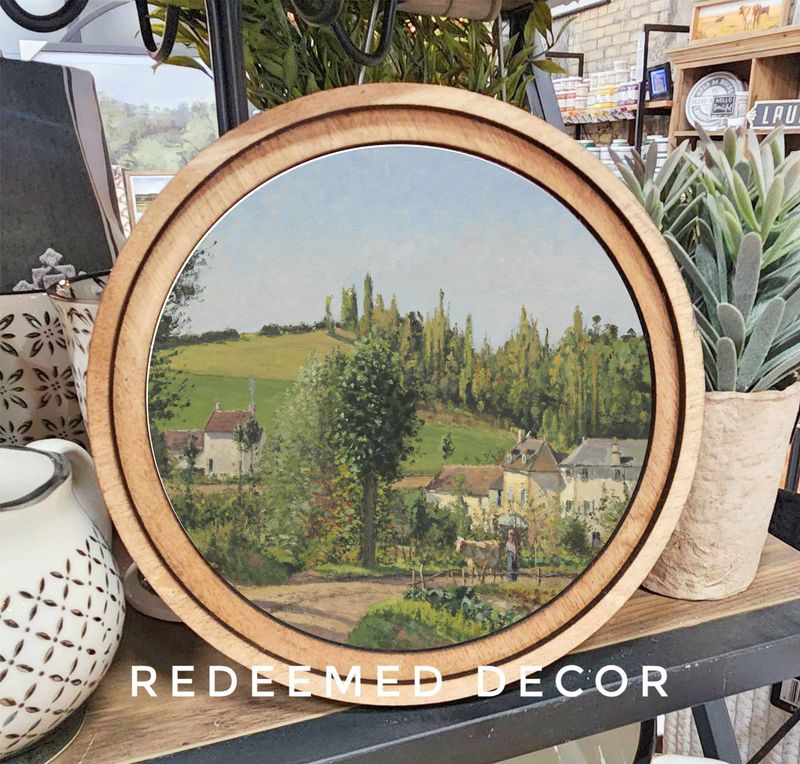 8&quot; Round Vintage Countryside Art