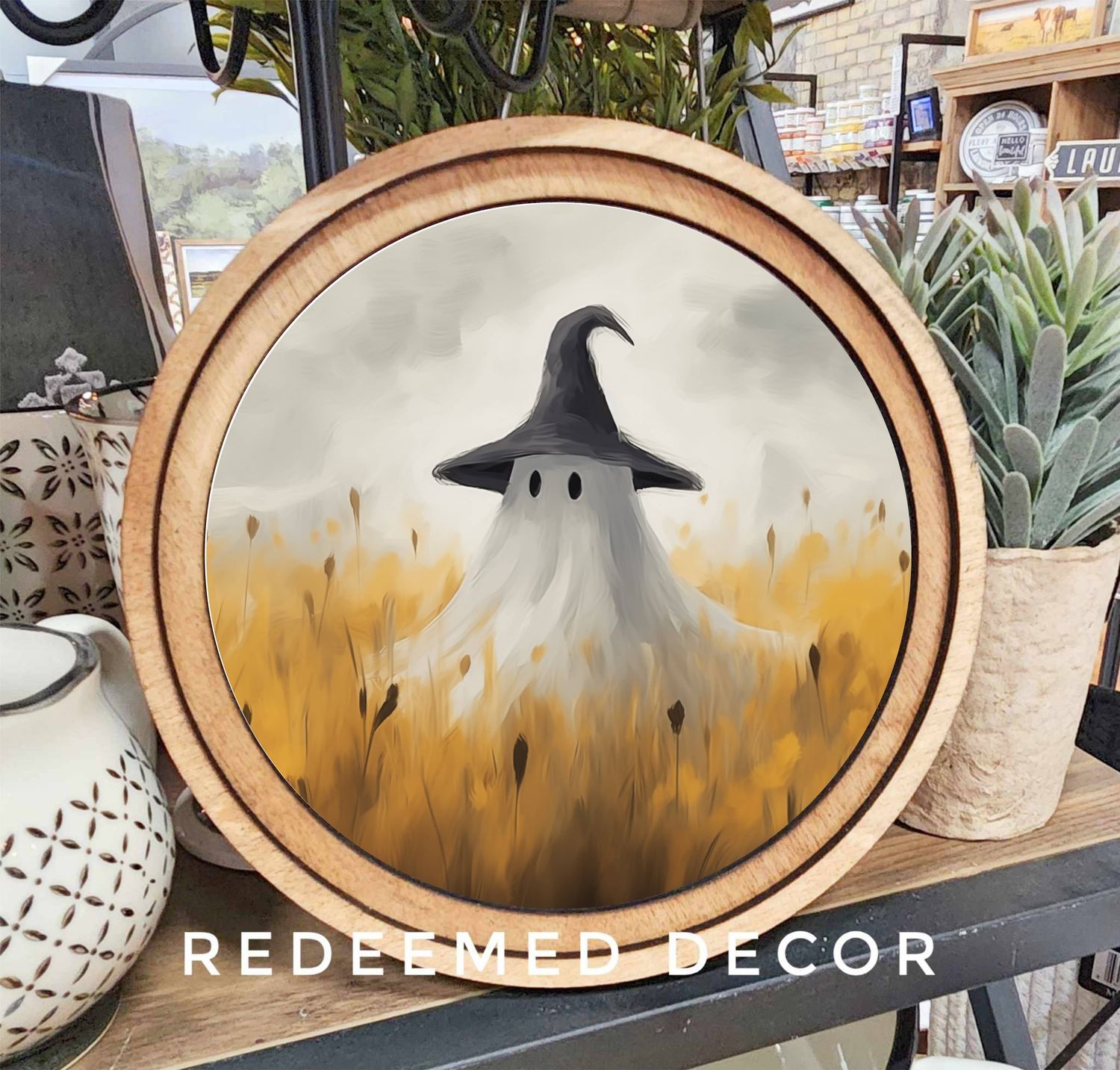 8&quot; Round Wheat Field Ghost Art
