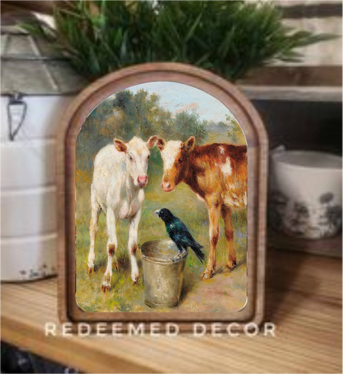 Arch Top Unexpected Guest Framed Art