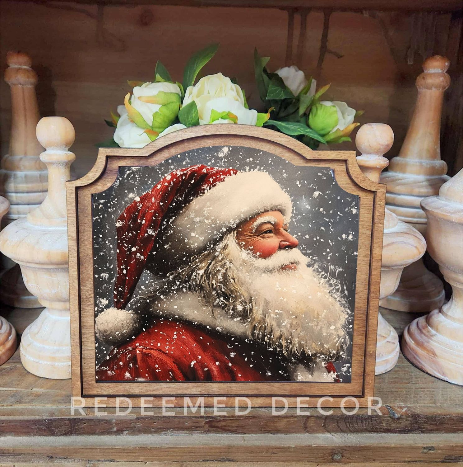 Provincial Antique Santa Framed Art