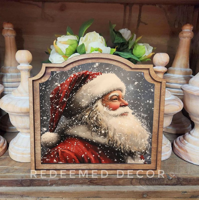 Provincial Antique Santa Framed Art