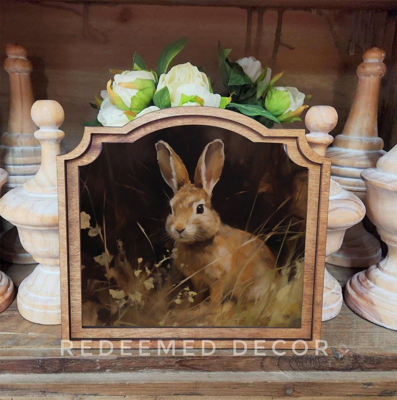 Provincial Bunny Framed Art