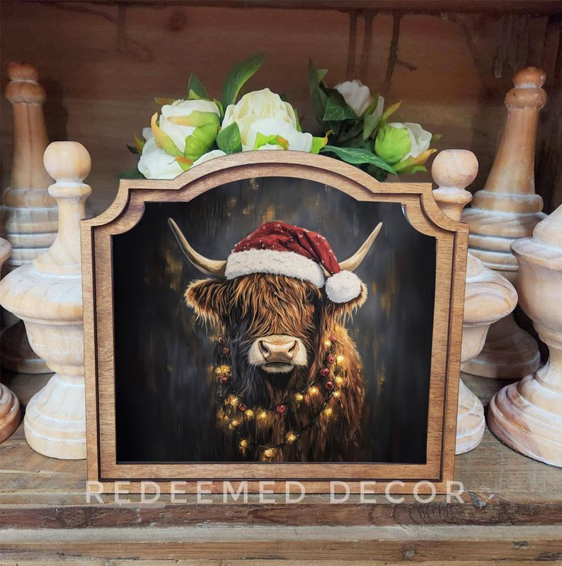 Provincial Christmas Highland Framed Art