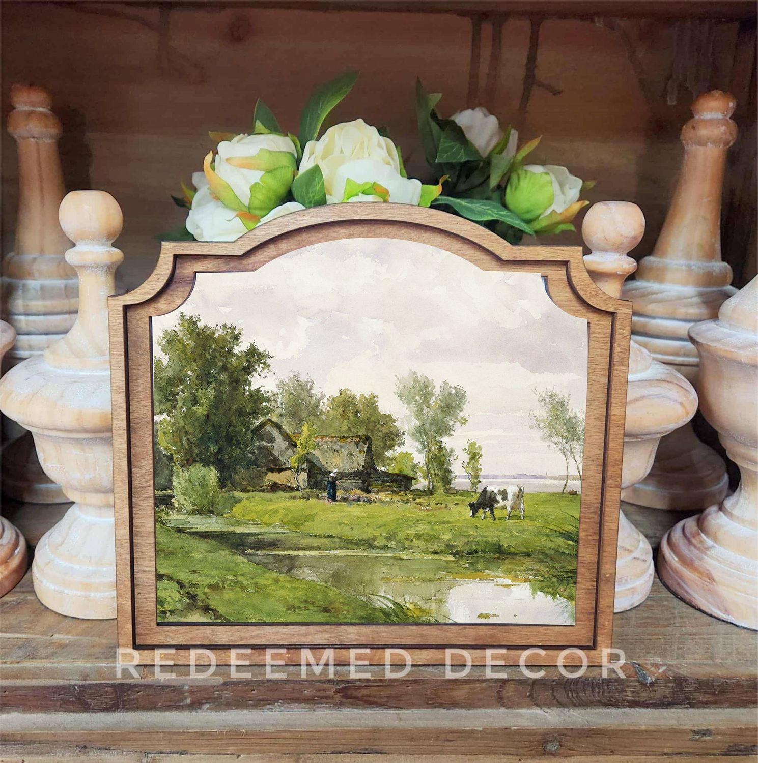 Provincial Creekside Farmhouse Framed Art
