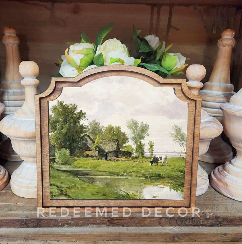 Provincial Creekside Farmhouse Framed Art