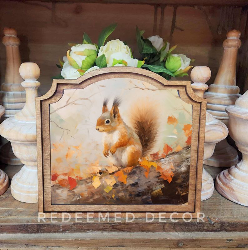 Provincial Fall Squirrel Framed Art